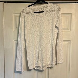 DSG White Patterned Long Sleeve Tee